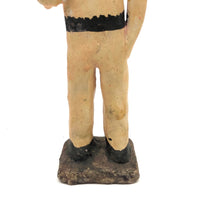 Man with Beard and Man in Beige, Pair of Mexican Folk Art Pottery Figures