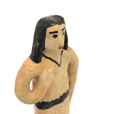 Man with Beard and Man in Beige, Pair of Mexican Folk Art Pottery Figures