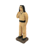 Man with Beard and Man in Beige, Pair of Mexican Folk Art Pottery Figures