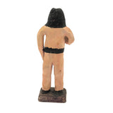 Man with Beard and Man in Beige, Pair of Mexican Folk Art Pottery Figures