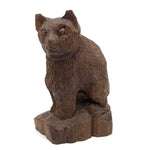 Large Expressively Carved Cat, Presumed Carribean