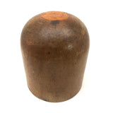 Nice Old Solid Wood Hat Block with Orange Spot (One Split)