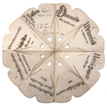 Annette's 1875 Cut Paper Fortune Teller with German Fraktur Lettering