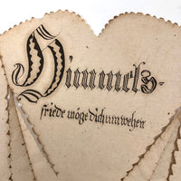 Annette's 1875 Cut Paper Fortune Teller with German Fraktur Lettering