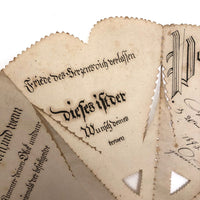 Annette's 1875 Cut Paper Fortune Teller with German Fraktur Lettering