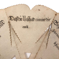 Annette's 1875 Cut Paper Fortune Teller with German Fraktur Lettering