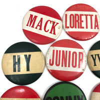 Great Names, Great Buttons - Fun Lot of Large c. 1970s Pinbacks