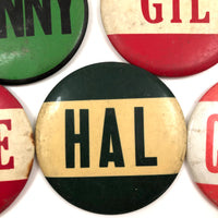 Great Names, Great Buttons - Fun Lot of Large c. 1970s Pinbacks