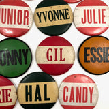 Great Names, Great Buttons - Fun Lot of Large c. 1970s Pinbacks