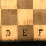 Eli Jackson's Antique German Chessboard / Checkerboard with Hand-inked Guides Plus Checkers Set