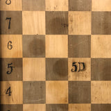 Eli Jackson's Antique German Chessboard / Checkerboard with Hand-inked Guides Plus Checkers Set