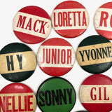 Great Names, Great Buttons - Fun Lot of Large c. 1970s Pinbacks