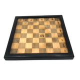 Eli Jackson's Antique German Chessboard / Checkerboard with Hand-inked Guides Plus Checkers Set