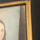 Pair of Miniature Portraits, c. 1820s-30s: Very Handsome Young Man in Uniform and Young Woman  with Ringlets