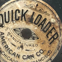 Quick Loader, Excellent Antique American Can Co. Dusting Powder Squeeze Tin