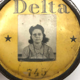 DELTA 745 with Yellow Stars, My Favorite Ever Employee Photo ID Button