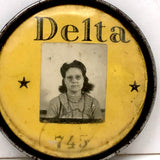 DELTA 745 with Yellow Stars, My Favorite Ever Employee Photo ID Button