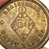 Perry & Co. London, 1860 Brass Whist Marker with Pointing Hand