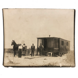 Buggy, Cabin, Sense of Drama, Striking Antique Gelatin Silver Print