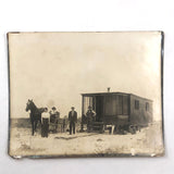 Buggy, Cabin, Sense of Drama, Striking Antique Gelatin Silver Print