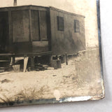 Buggy, Cabin, Sense of Drama, Striking Antique Gelatin Silver Print