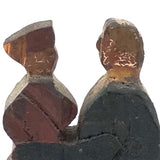 Little Lovers, Sweet Old Painted Carving