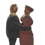 Little Lovers, Sweet Old Painted Carving