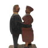 Little Lovers, Sweet Old Painted Carving