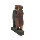 Little Lovers, Sweet Old Painted Carving