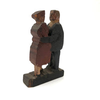 Little Lovers, Sweet Old Painted Carving