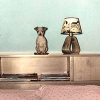 Chihuahua Over Bed, Vintage Hand-tinted 8x10 Photo