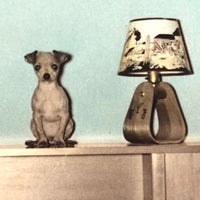 Chihuahua Over Bed, Vintage Hand-tinted 8x10 Photo