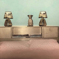 Chihuahua Over Bed, Vintage Hand-tinted 8x10 Photo