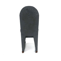 Sweet Little Homemade Miniature Rocker in Blue and Silver-Gray Paint