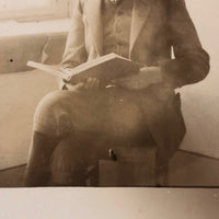 Lovely, Poetic RPPC of Young Man Reading