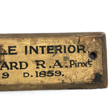 "Stable Interior", Decontextualized (and Independently Resonant) Antique Painting Label