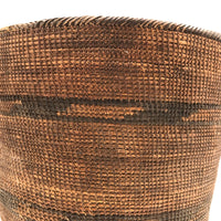 Tightly Woven Antique Tutsi Basket with Rich Patina