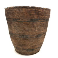 Tightly Woven Antique Tutsi Basket with Rich Patina