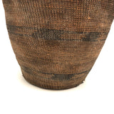 Tightly Woven Antique Tutsi Basket with Rich Patina