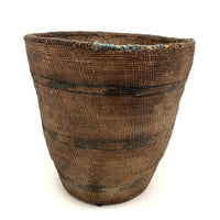 Tightly Woven Antique Tutsi Basket with Rich Patina