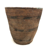 Tightly Woven Antique Tutsi Basket with Rich Patina