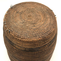 Tightly Woven Antique Tutsi Basket with Rich Patina