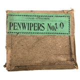 One Gross Pen Wipers, As Found Box of Antique Leather Pen Wipes