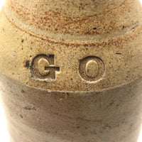 GO! 19th C. Stoneware Beer Bottle with Perfect Impressed Monogram