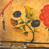 Henrietta Work's Very Wonderful Work! Mid 19th C. Box with Painted Interior Lid and Drawer