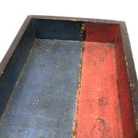 Henrietta Work's Very Wonderful Work! Mid 19th C. Box with Painted Interior Lid and Drawer