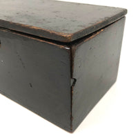 Henrietta Work's Very Wonderful Work! Mid 19th C. Box with Painted Interior Lid and Drawer