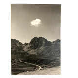 One Cloud, One House, Big Mountains, Poignant Snapshot Photo