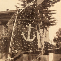 Bicycle Float With Sails! Flora Carnival 1898 Cabinet Card Photograph