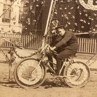 Bicycle Float With Sails! Flora Carnival 1898 Cabinet Card Photograph